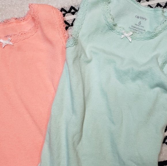 Carter's Tank Lace Onesie Bundle Size 6 Months - Picture 2 of 2
